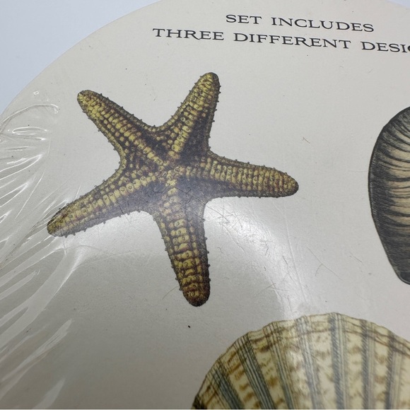 Cake Kitchen Papers Starfish Coasters - Cream Nautical Beach Surf Beachcomber - Picture 5 of 10